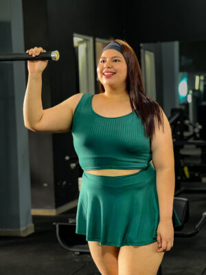 Set Deportivo Blusa y Falda Verde