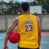 Camiseta Sin Mangas Baloncesto: Amarillo