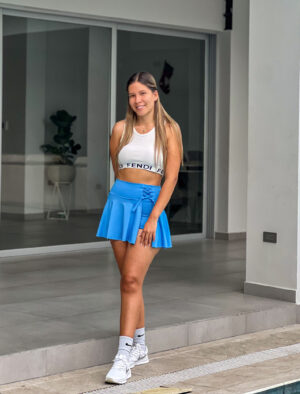 Set Deportivo Top y Falda: Skyblue