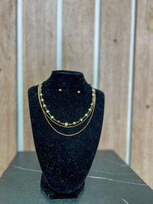 Collar de Perlas Verde