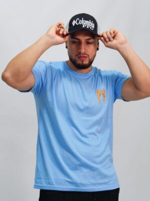 Camiseta. Celeste Alada doble Estilo